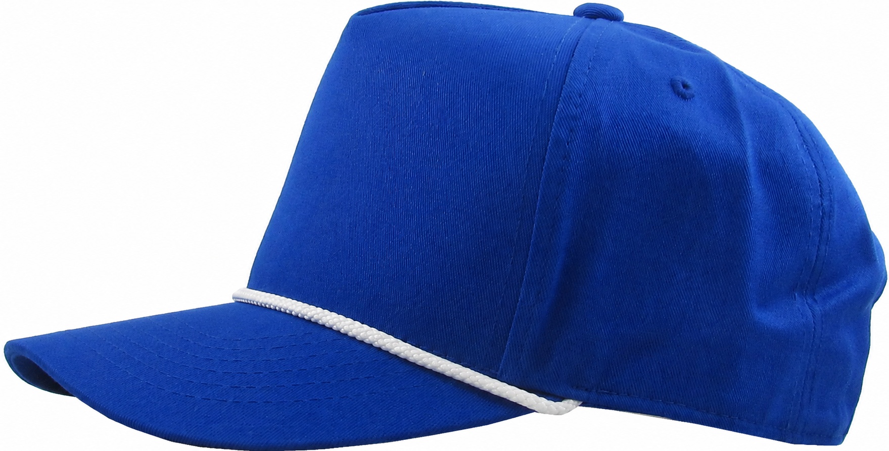 Royal Blue / White 5 panel snapback rear view